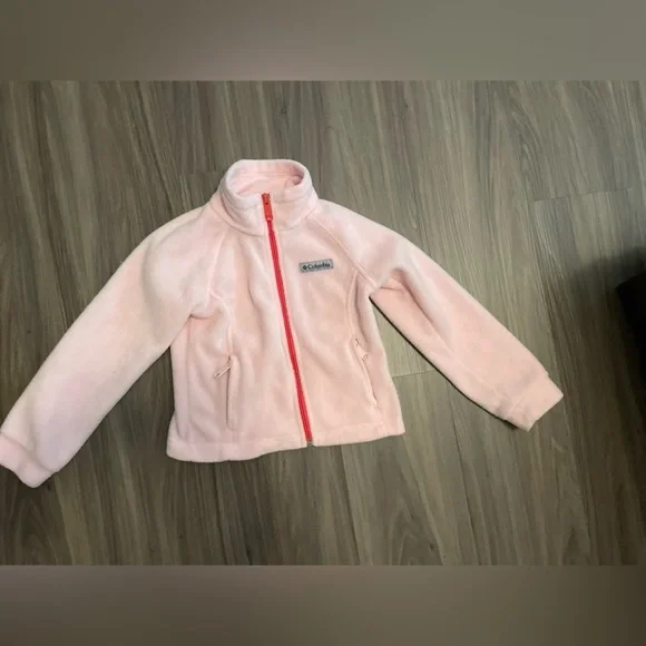 Columbia Pink Fleece Jacket girls size XXS 4/5 - Picture 4 of 6